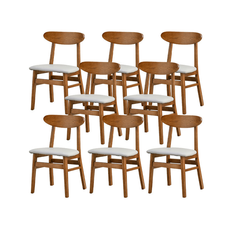 Sillas de comedor de cocina tradicionales de madera sólida silla lateral abierta