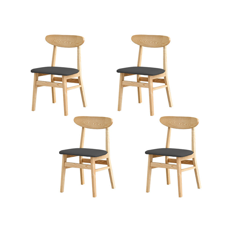 Sillas de comedor de cocina tradicionales de madera sólida silla lateral abierta