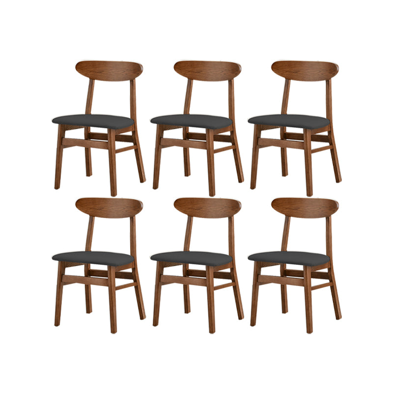 Sillas de comedor de cocina tradicionales de madera sólida silla lateral abierta