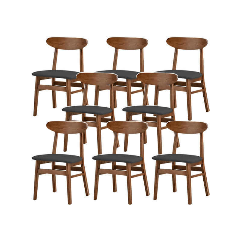 Sillas de comedor de cocina tradicionales de madera sólida silla lateral abierta
