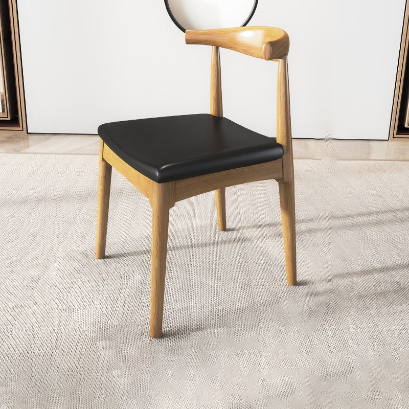 Industrial Armless Dining Chairs Solid Wood Open Back Side Chair Wood 1 Piece Clearhalo 'Dining Chairs' 'Dining Tables & Seating' 'dining_chair' 'furn' 'furn_dining_chair' 'Furniture' 'Kitchen & Dining Furniture' 7255796