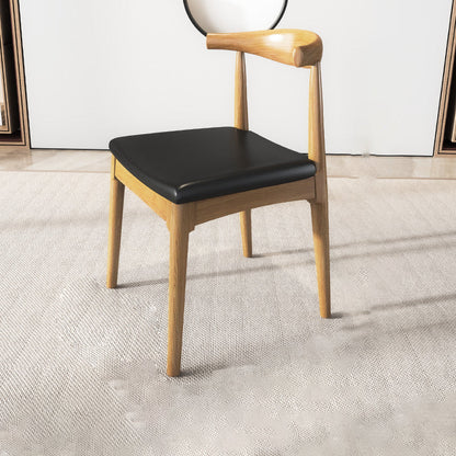 Industrial Armless Dining Chairs Solid Wood Open Back Side Chair Wood 1 Piece Clearhalo 'Dining Chairs' 'Dining Tables & Seating' 'dining_chair' 'furn' 'furn_dining_chair' 'Furniture' 'Kitchen & Dining Furniture' 7255796