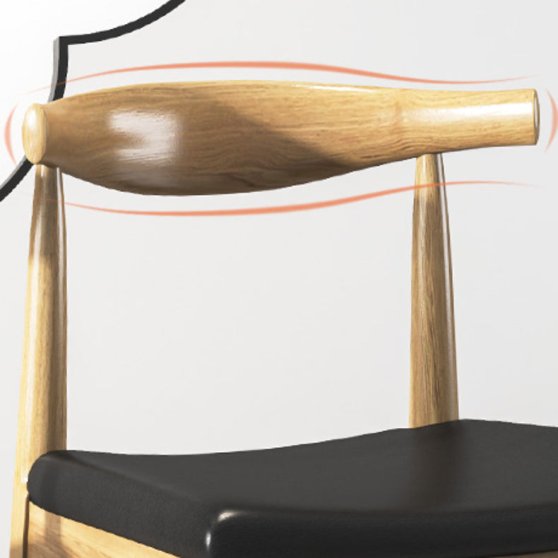 Industrial Armless Dining Chairs Solid Wood Open Back Side Chair Clearhalo 'Dining Chairs' 'Dining Tables & Seating' 'dining_chair' 'furn' 'furn_dining_chair' 'Furniture' 'Kitchen & Dining Furniture' 7255807