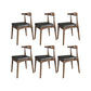 Industrial Armless Dining Chairs Solid Wood Open Back Side Chair Nut-Brown 6 Piece Set Clearhalo 'Dining Chairs' 'Dining Tables & Seating' 'dining_chair' 'furn' 'furn_dining_chair' 'Furniture' 'Kitchen & Dining Furniture' 7255812