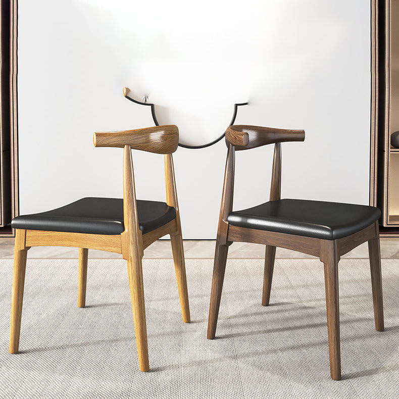 Industrial Armless Dining Chairs Solid Wood Open Back Side Chair Clearhalo 'Dining Chairs' 'Dining Tables & Seating' 'dining_chair' 'furn' 'furn_dining_chair' 'Furniture' 'Kitchen & Dining Furniture' 7255814