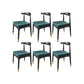 Industrial Armless Dining Chairs Solid Wood Open Back Side Chair Black 6 Piece Set Clearhalo 'Dining Chairs' 'Dining Tables & Seating' 'dining_chair' 'furn' 'furn_dining_chair' 'Furniture' 'Kitchen & Dining Furniture' 7255818