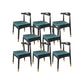 Industrial Armless Dining Chairs Solid Wood Open Back Side Chair Black 8 Piece Set Clearhalo 'Dining Chairs' 'Dining Tables & Seating' 'dining_chair' 'furn' 'furn_dining_chair' 'Furniture' 'Kitchen & Dining Furniture' 7255819