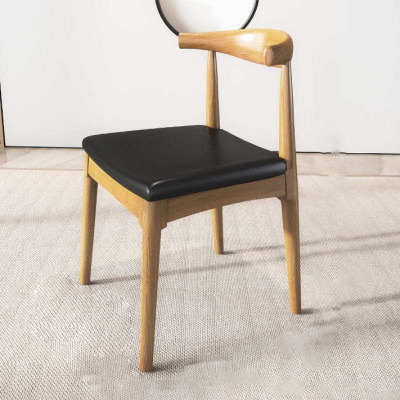 Industrial Armless Dining Chairs Solid Wood Open Back Side Chair Natural 1 Piece Clearhalo 'Dining Chairs' 'Dining Tables & Seating' 'dining_chair' 'furn' 'furn_dining_chair' 'Furniture' 'Kitchen & Dining Furniture' 7255820