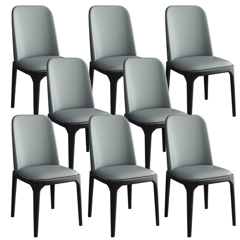 Sillas de Parsons de estilo moderno silla de comedor de cuero falso para comedor