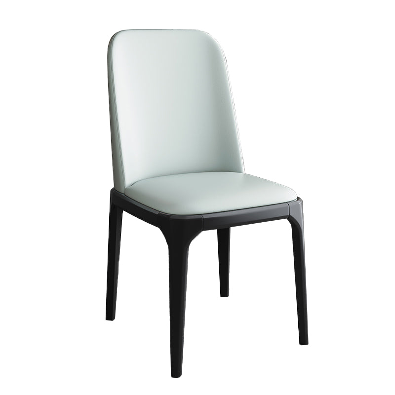 Sillas de Parsons de estilo moderno silla de comedor de cuero falso para comedor