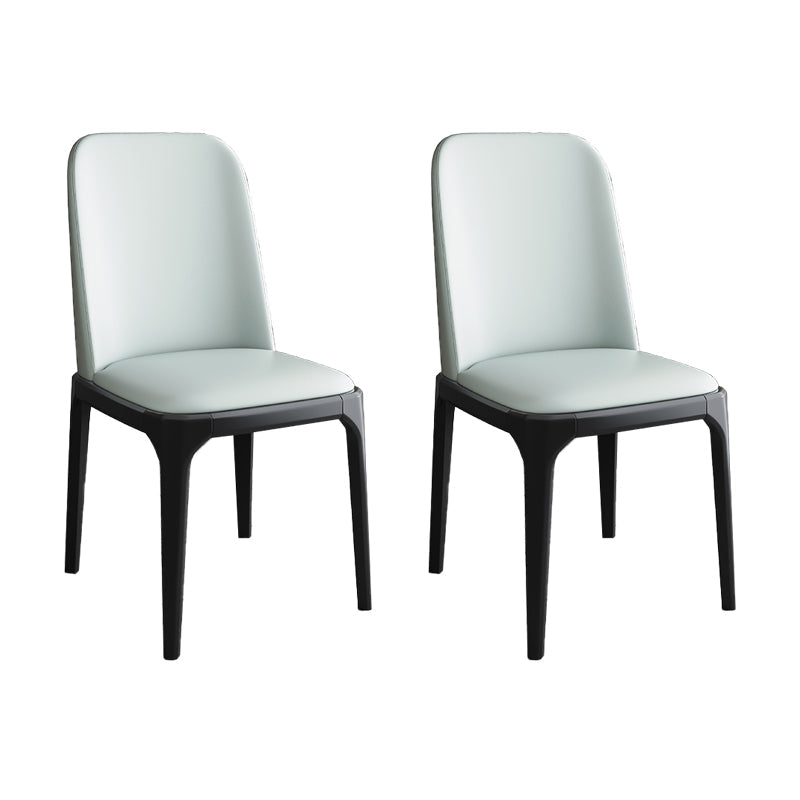 Sillas de Parsons de estilo moderno silla de comedor de cuero falso para comedor