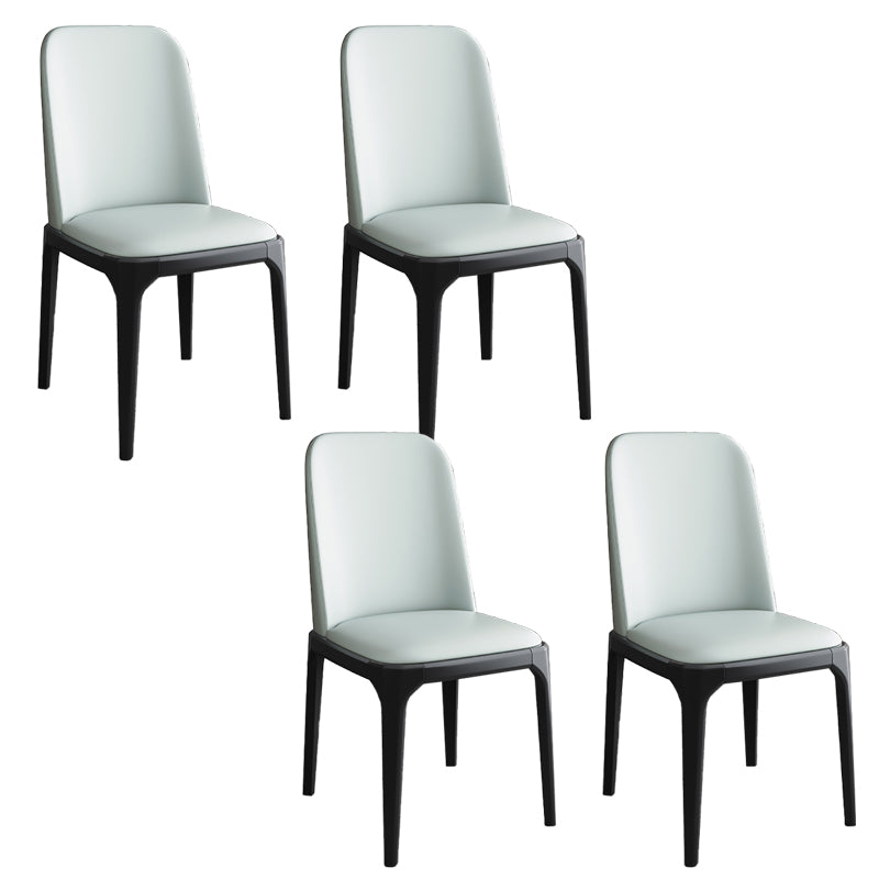 Sillas de Parsons de estilo moderno silla de comedor de cuero falso para comedor