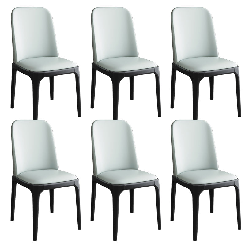 Sillas de Parsons de estilo moderno silla de comedor de cuero falso para comedor