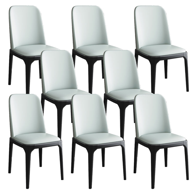 Sillas de Parsons de estilo moderno silla de comedor de cuero falso para comedor