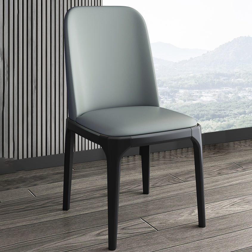 Sillas de Parsons de estilo moderno silla de comedor de cuero falso para comedor