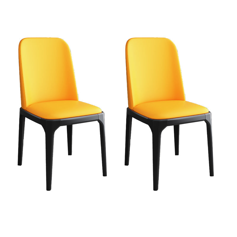 Sillas de Parsons de estilo moderno silla de comedor de cuero falso para comedor