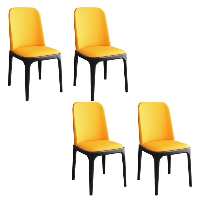 Sillas de Parsons de estilo moderno silla de comedor de cuero falso para comedor