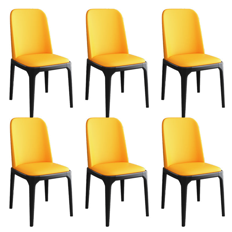 Sillas de Parsons de estilo moderno silla de comedor de cuero falso para comedor