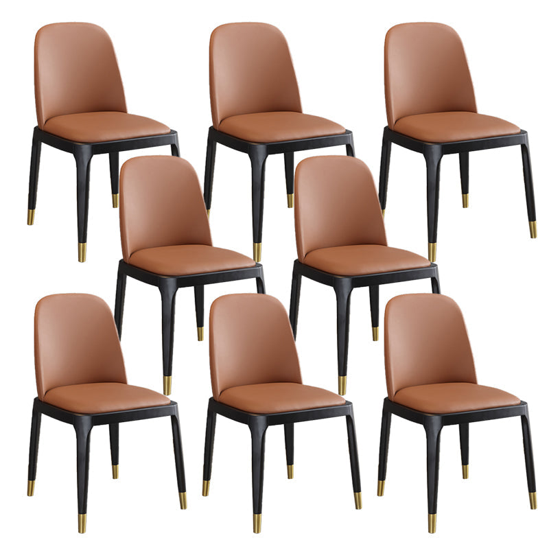 Sillas de Parsons de estilo moderno silla de comedor de cuero falso para comedor