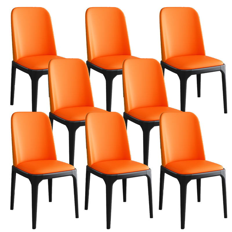 Sillas de Parsons de estilo moderno silla de comedor de cuero falso para comedor