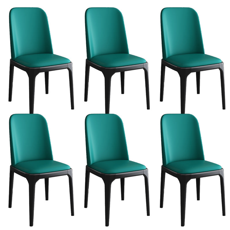 Sillas de Parsons de estilo moderno silla de comedor de cuero falso para comedor