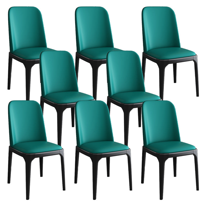 Sillas de Parsons de estilo moderno silla de comedor de cuero falso para comedor