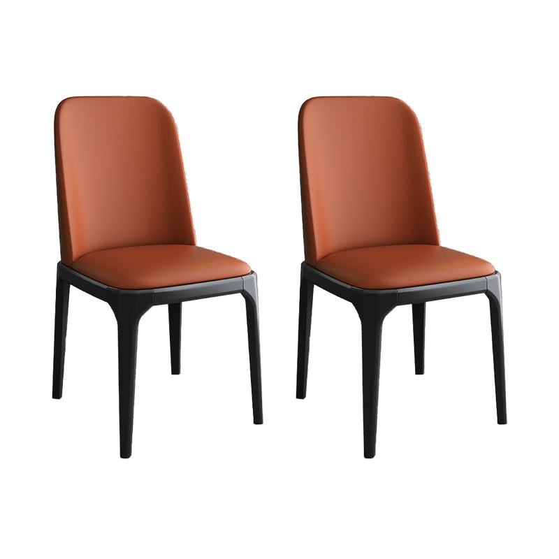 Sillas de Parsons de estilo moderno silla de comedor de cuero falso para comedor