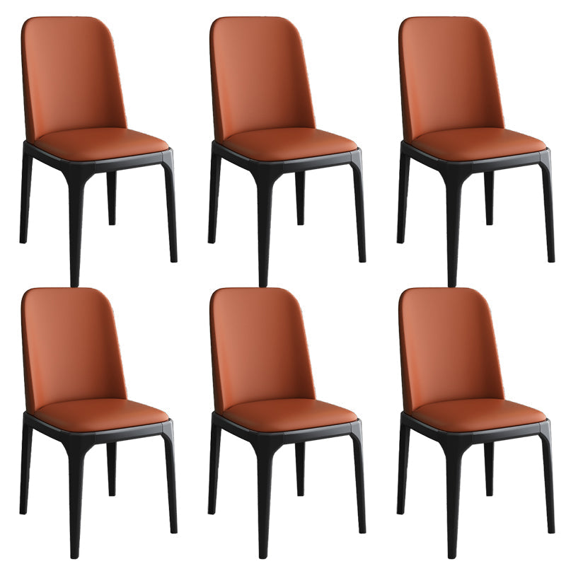 Sillas de Parsons de estilo moderno silla de comedor de cuero falso para comedor