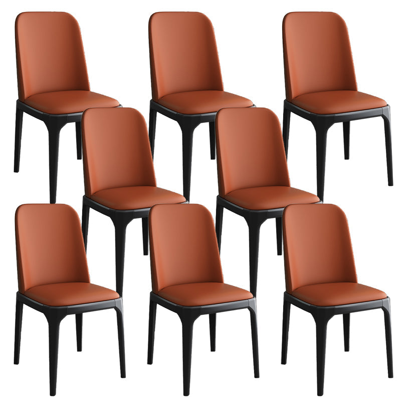 Sillas de Parsons de estilo moderno silla de comedor de cuero falso para comedor