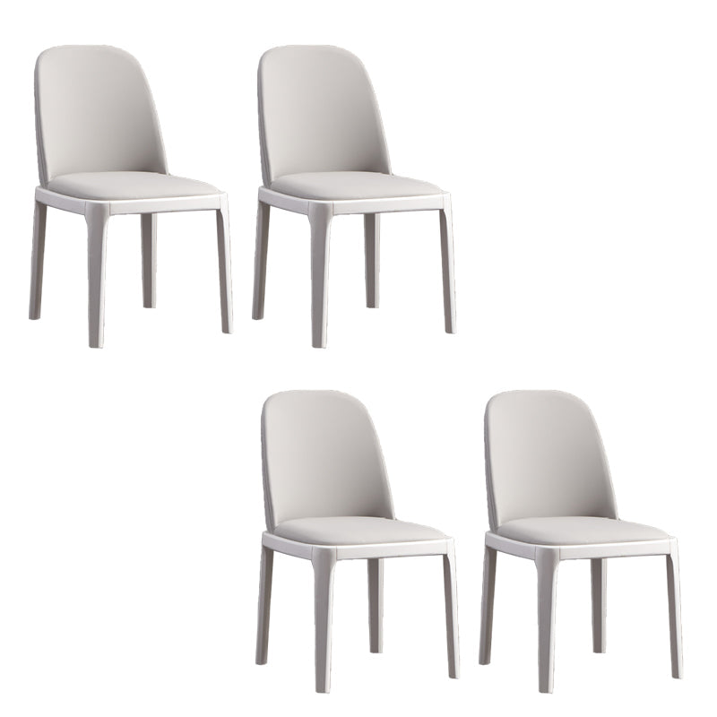 Sillas de Parsons de estilo moderno silla de comedor de cuero falso para comedor