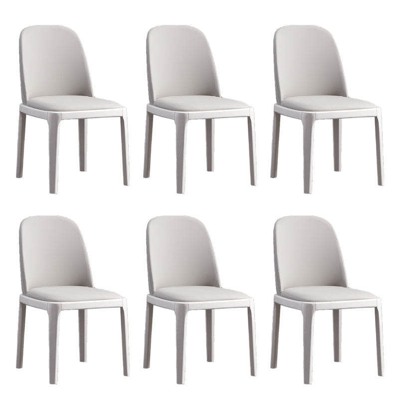 Sillas de Parsons de estilo moderno silla de comedor de cuero falso para comedor