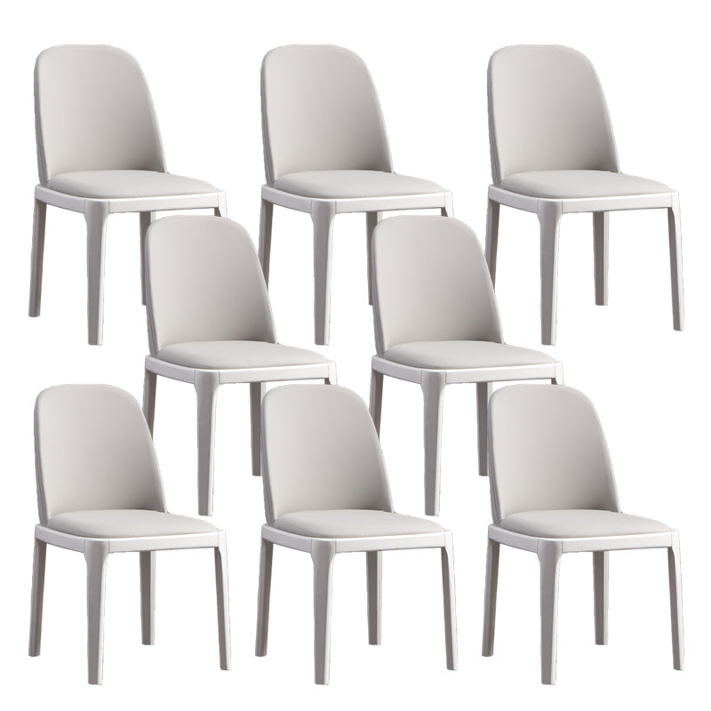 Sillas de Parsons de estilo moderno silla de comedor de cuero falso para comedor