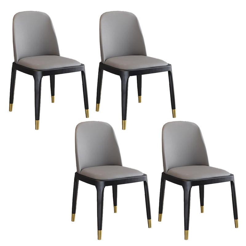 Sillas de Parsons de estilo moderno silla de comedor de cuero falso para comedor