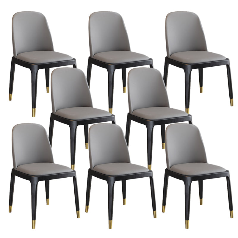 Sillas de Parsons de estilo moderno silla de comedor de cuero falso para comedor