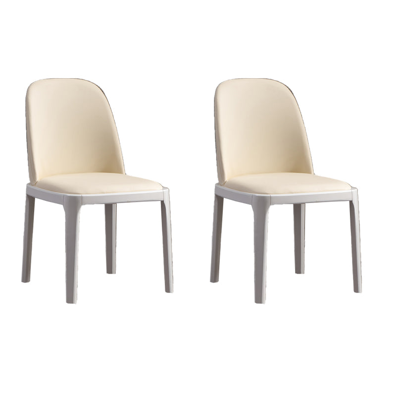 Sillas de Parsons de estilo moderno silla de comedor de cuero falso para comedor