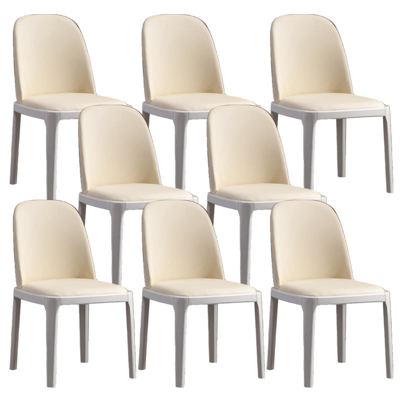 Sillas de Parsons de estilo moderno silla de comedor de cuero falso para comedor