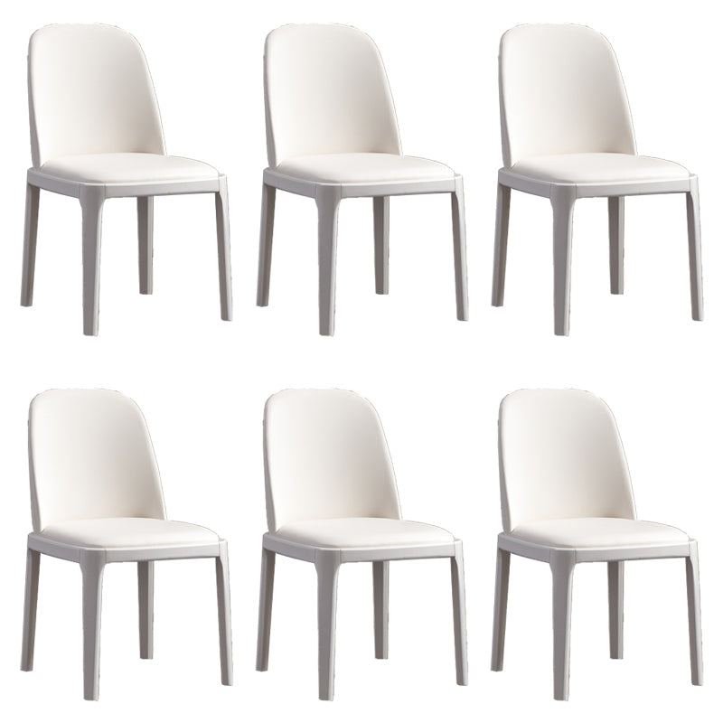 Sillas de Parsons de estilo moderno silla de comedor de cuero falso para comedor