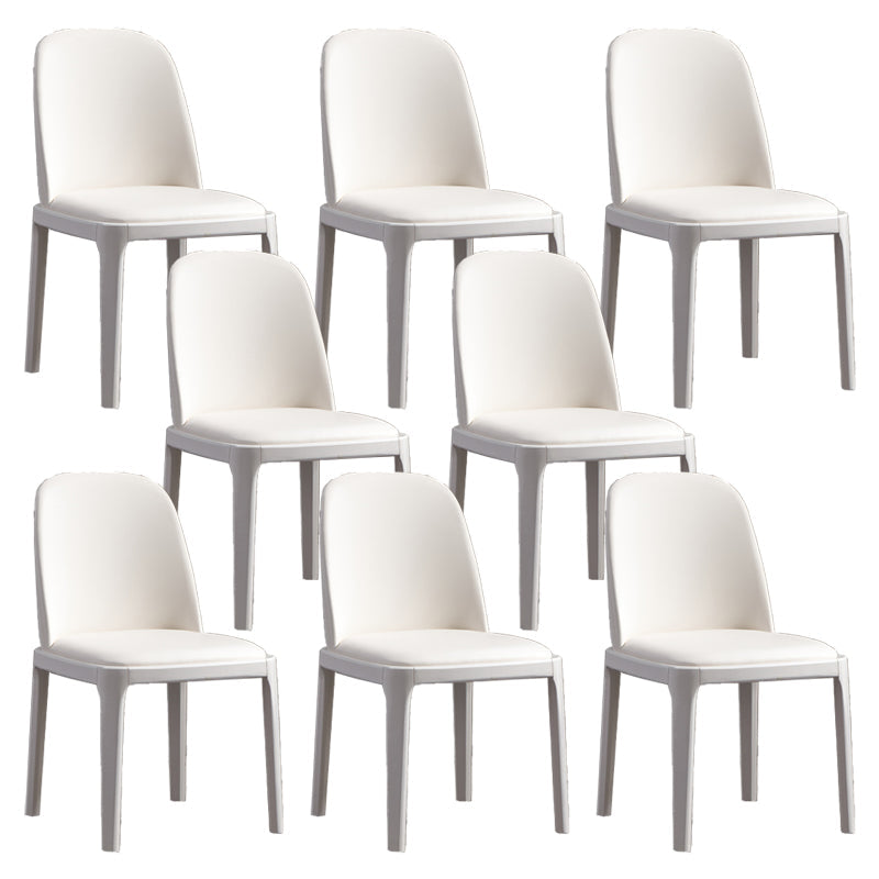 Sillas de Parsons de estilo moderno silla de comedor de cuero falso para comedor