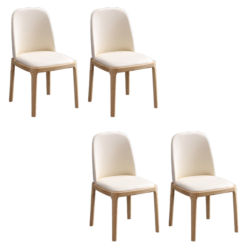 Sillas de Parsons de estilo moderno silla de comedor de cuero falso para comedor