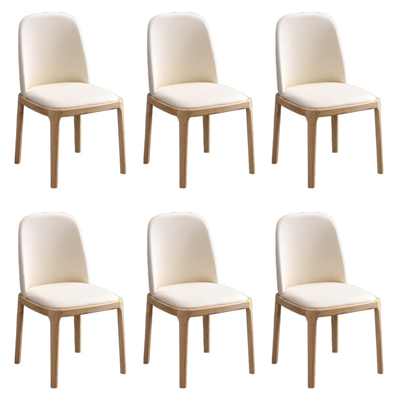 Sillas de Parsons de estilo moderno silla de comedor de cuero falso para comedor