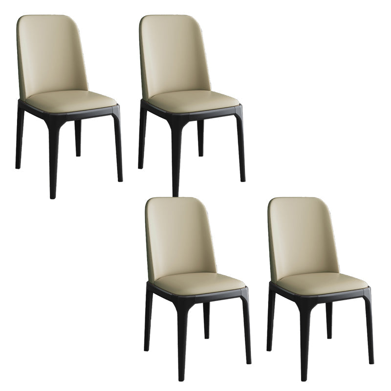 Sillas de Parsons de estilo moderno silla de comedor de cuero falso para comedor