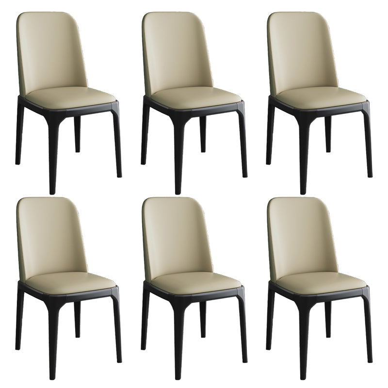 Sillas de Parsons de estilo moderno silla de comedor de cuero falso para comedor