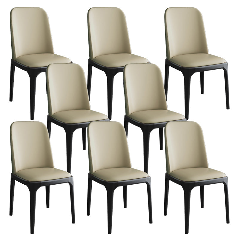 Sillas de Parsons de estilo moderno silla de comedor de cuero falso para comedor