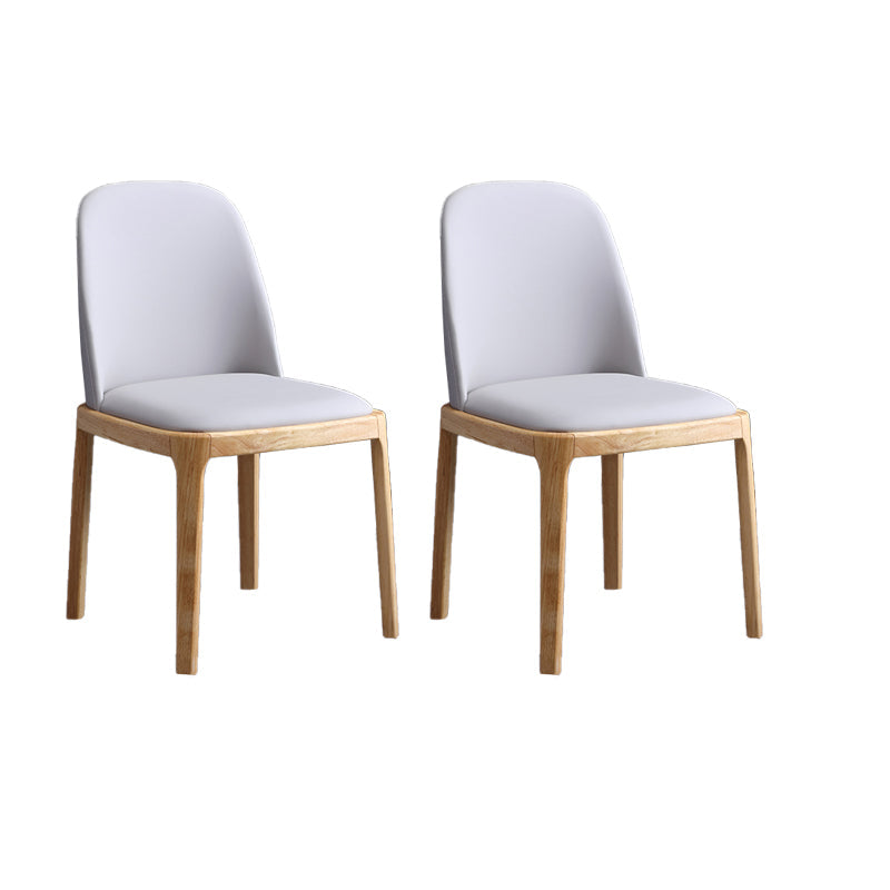 Sillas de Parsons de estilo moderno silla de comedor de cuero falso para comedor