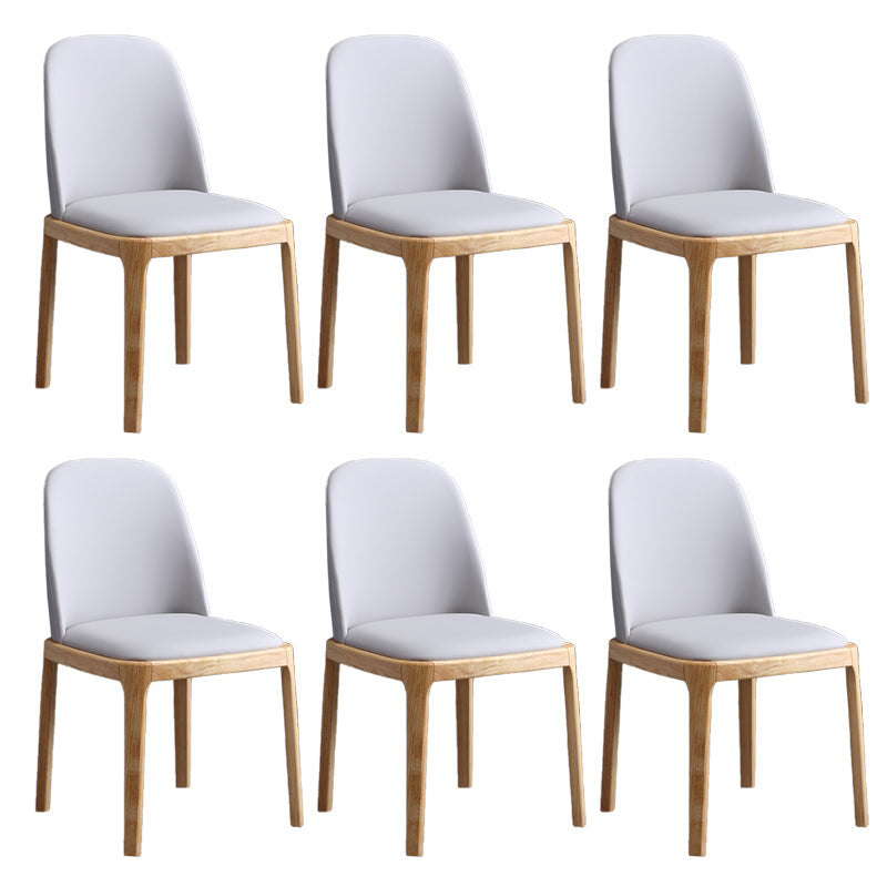 Sillas de Parsons de estilo moderno silla de comedor de cuero falso para comedor