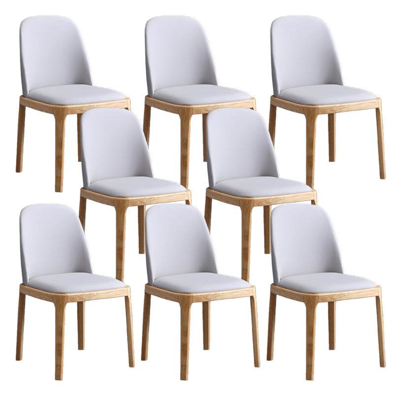 Sillas de Parsons de estilo moderno silla de comedor de cuero falso para comedor