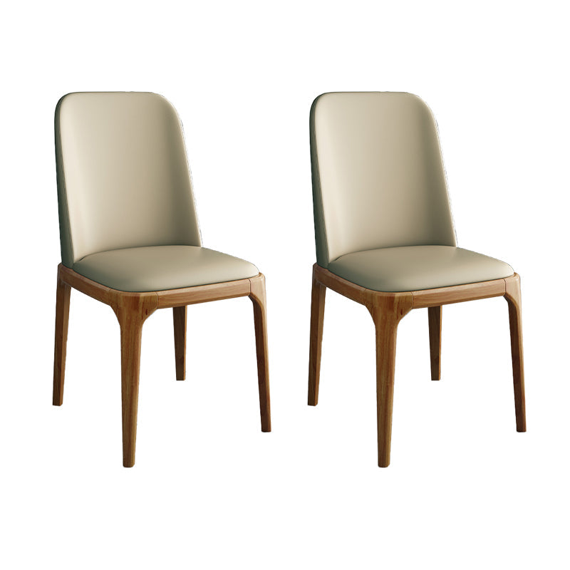Sillas de Parsons de estilo moderno silla de comedor de cuero falso para comedor