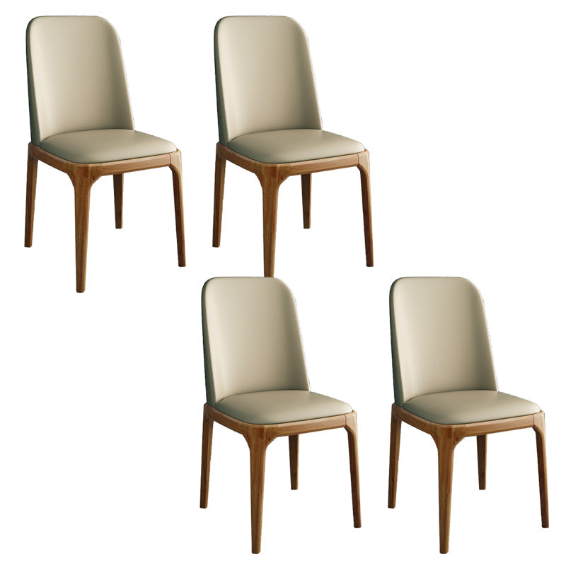 Sillas de Parsons de estilo moderno silla de comedor de cuero falso para comedor