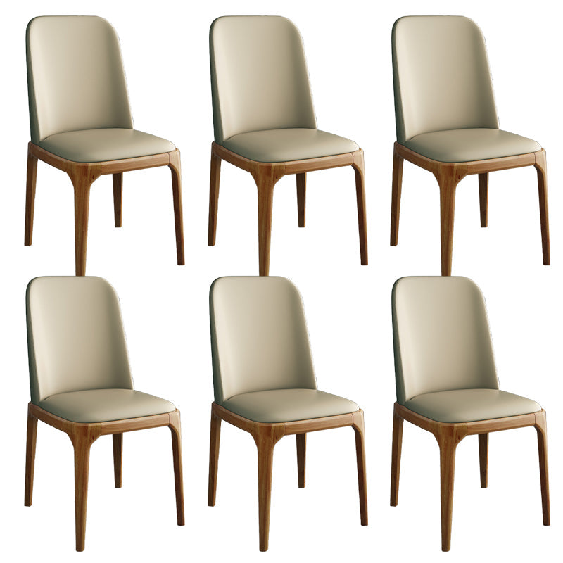Sillas de Parsons de estilo moderno silla de comedor de cuero falso para comedor