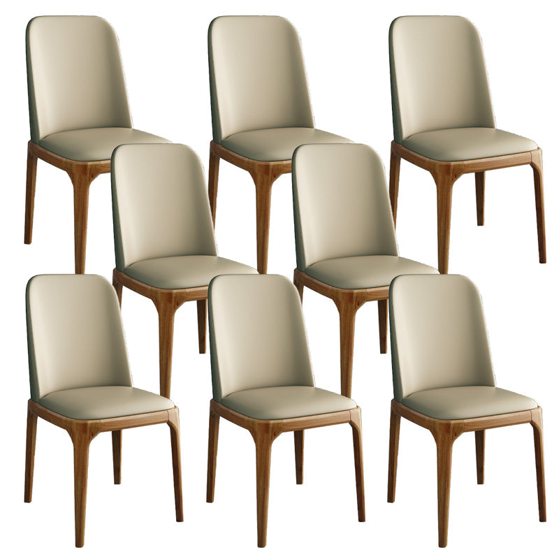 Sillas de Parsons de estilo moderno silla de comedor de cuero falso para comedor